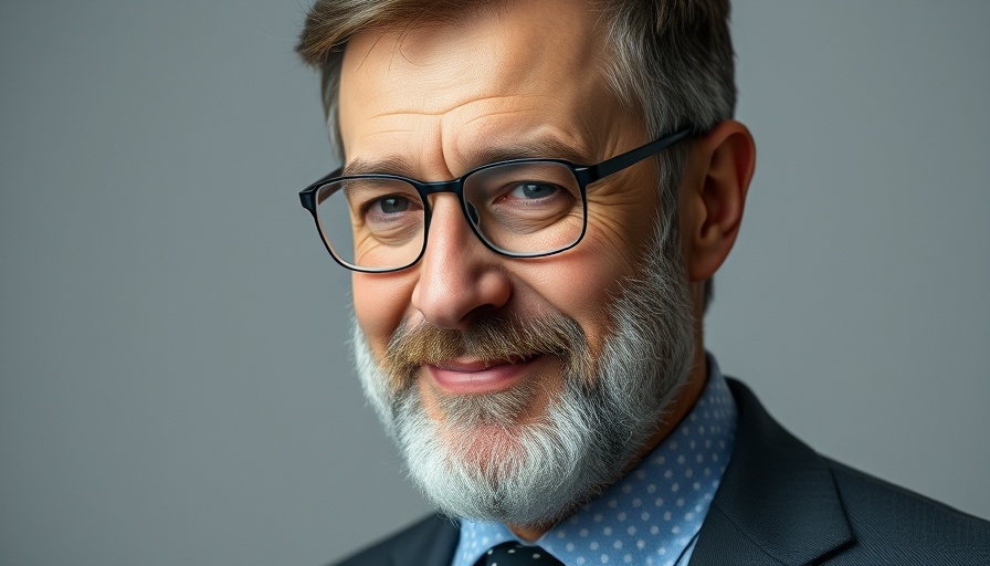 Middle-aged man discussing nutrition for seniors.