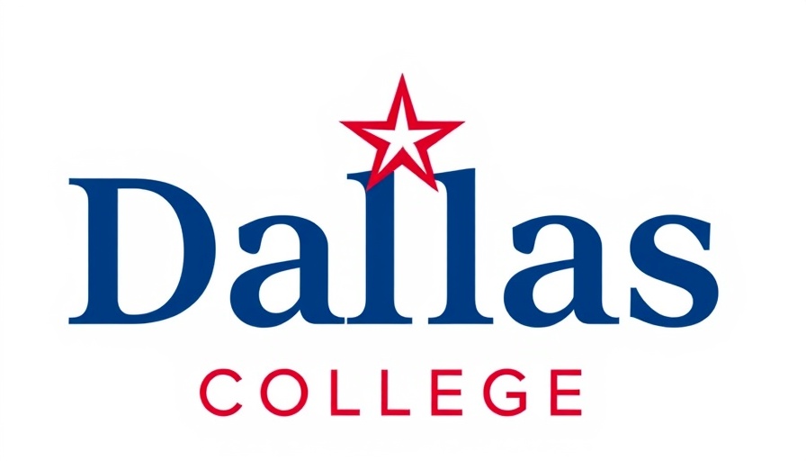 Dallas College logo, clean design with bold colors.