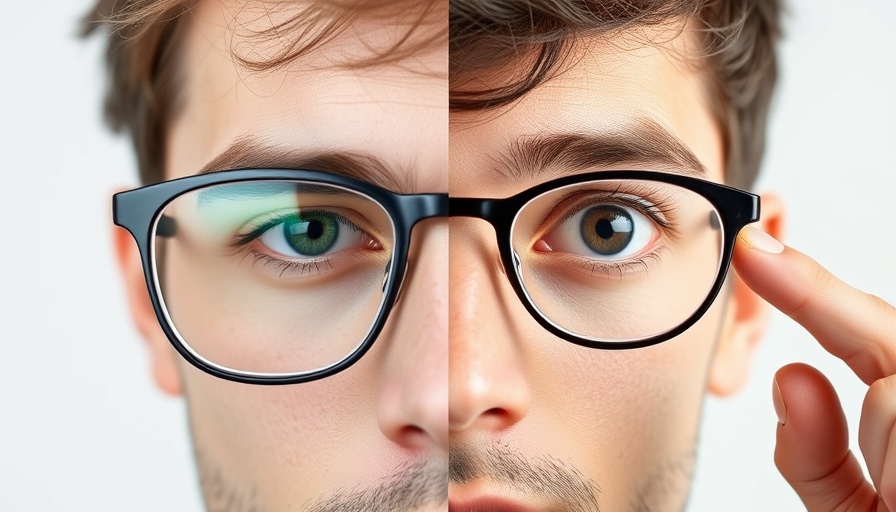 Reverse poor eyesight before-and-after illustration.