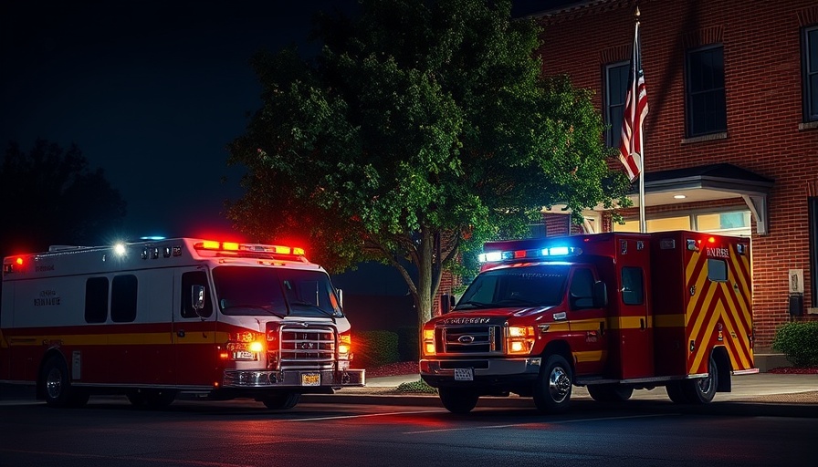 Emergency vehicles at New Hampshire country club shooting scene.