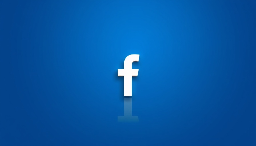 Abstract Facebook logo on blue background
