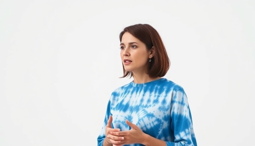 Focused woman discussing mental health techniques.