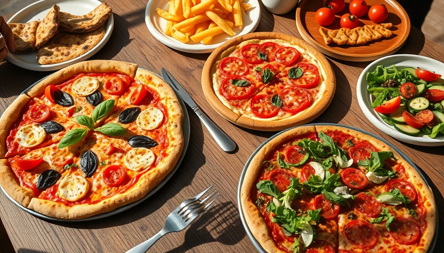 San Antonio dining: Delicious Italian meal with pizza and salad.