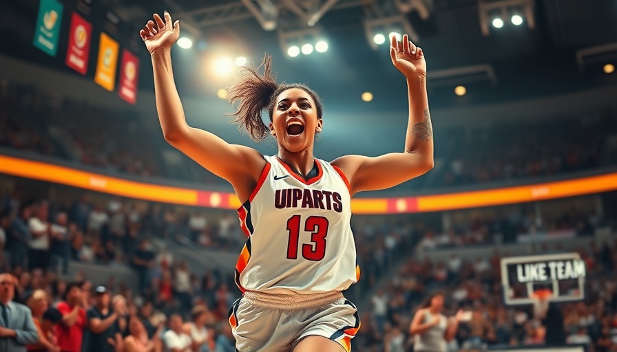 WNBA player passionately celebrating during Finals Game 2.