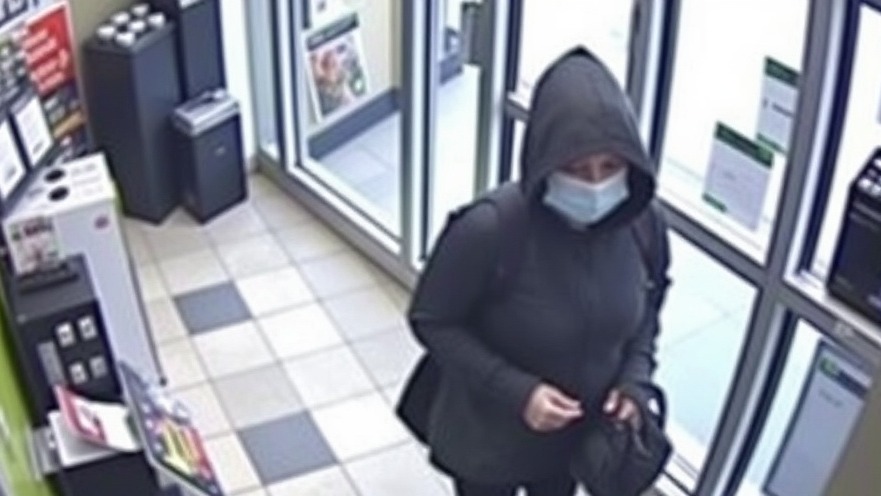 Woman reflecting on crime prevention tips after being robbed near a bank.