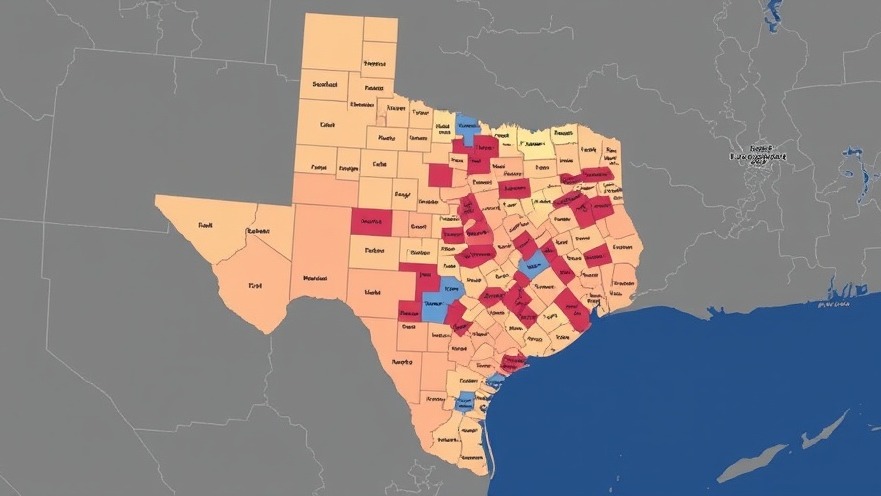 Texas redistricting map showcasing recent changes in Texas politics news.