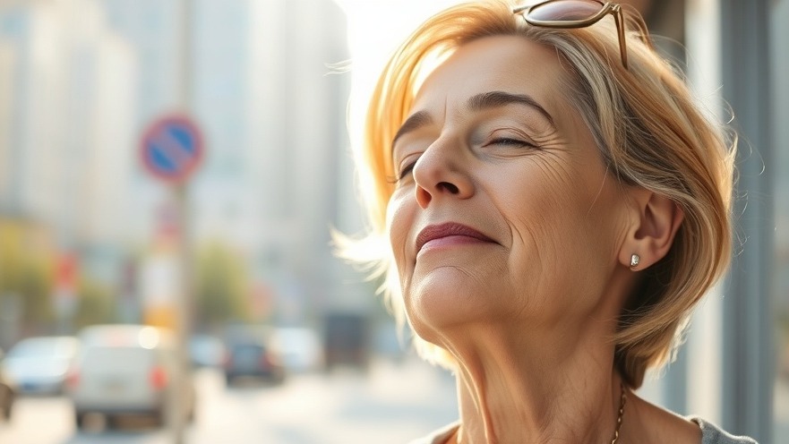 Mature man embracing sunlight for healthy aging tips.