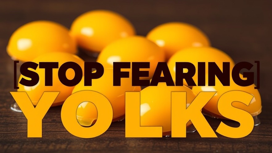 Yellow egg yolks promoting brain health for aging with bold design.