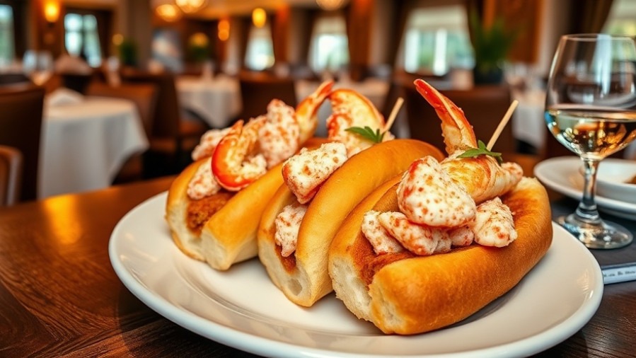 Delicious affordable lobster rolls at a new restaurant opening in Plano, Texas.