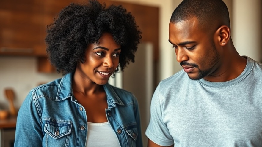 Black woman addresses relationship dynamics in gender roles over household chores.