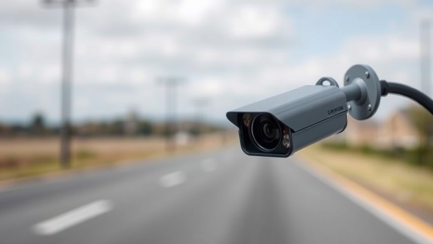 License plate reader camera highlighting surveillance technology and privacy concerns.