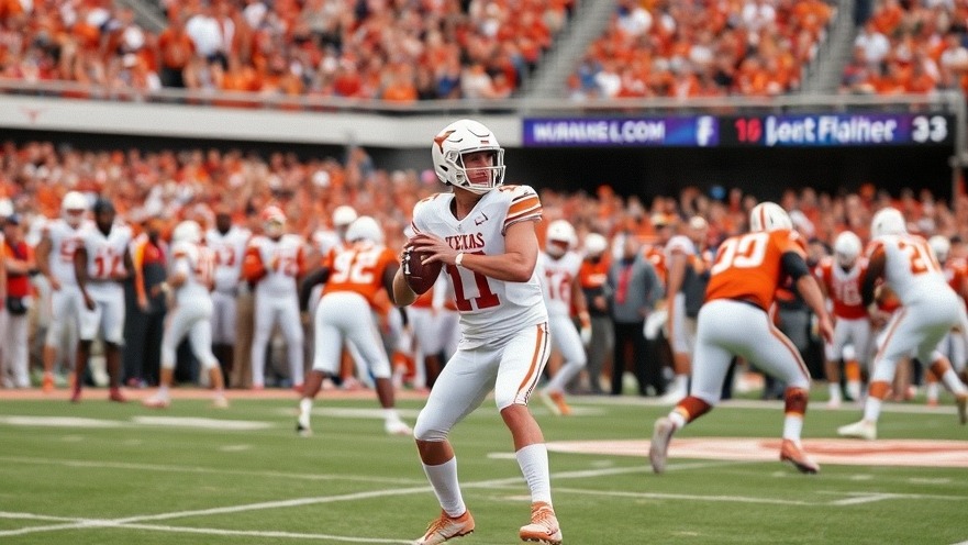Arch Manning leading the Texas Longhorns as an SEC quarterback.