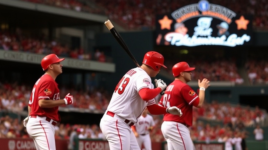 Cincinnati Reds players in action during MLB matchups, exciting baseball fans.