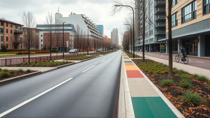 Lifelike photo showcasing urban planning in San Antonio with bike paths and complete streets initiative.