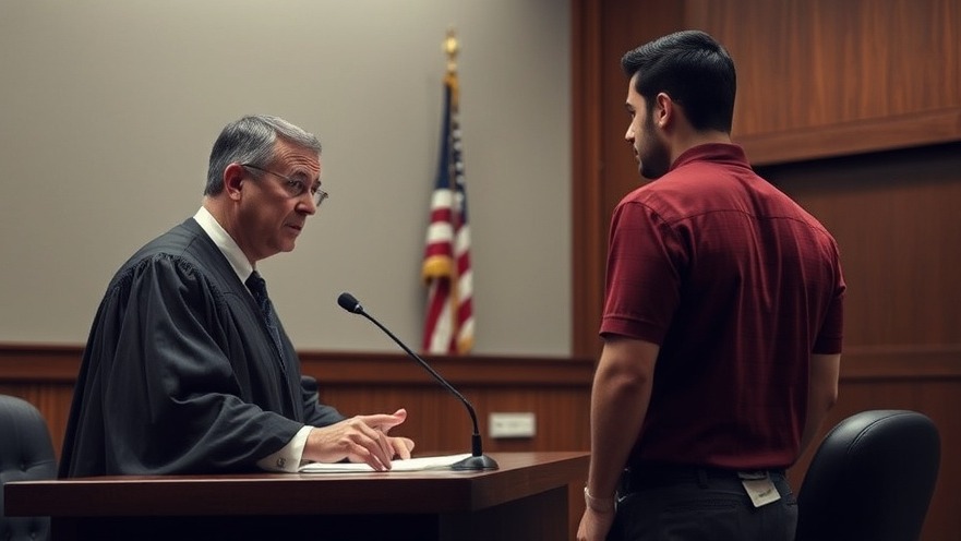 Texas news: Judge addressing Hispanic male in immigration court regarding due process rights.