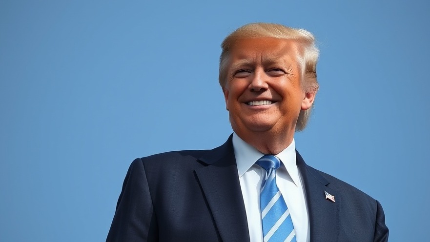 Trump smiling amidst discussions on social media regulation and legal settlements.