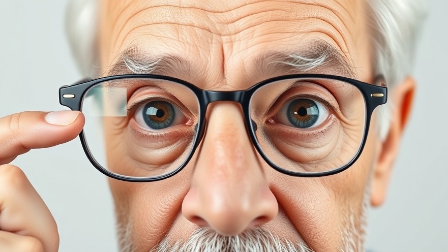 Senior man demonstrating vision improvement, highlighting cognitive health in aging.