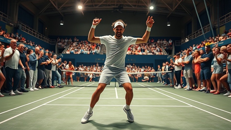 Dynamic tennis star family moments captured with vibrant colors, showcasing athlete parenting.