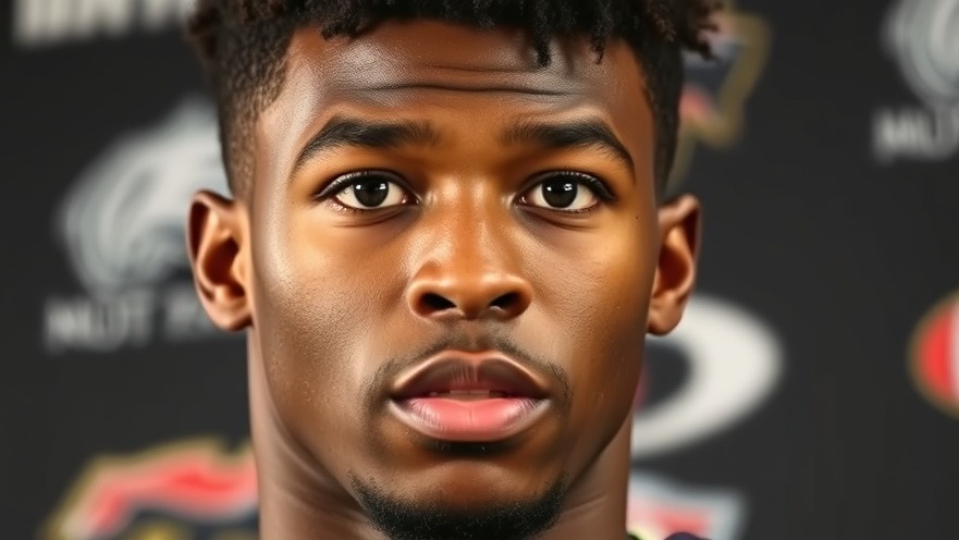 Focused young black male NFL player, reflecting sports accountability and Rashee Rice's future.