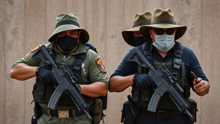 Armed Mexican cartel members depicting organized crime implications in national security news.