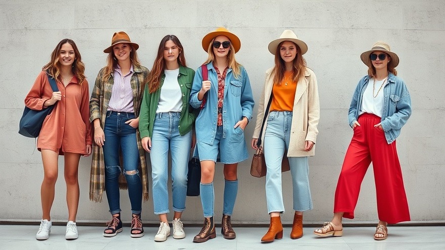 Trendy women in versatile travel clothing, showcasing vibrant style and relaxation.