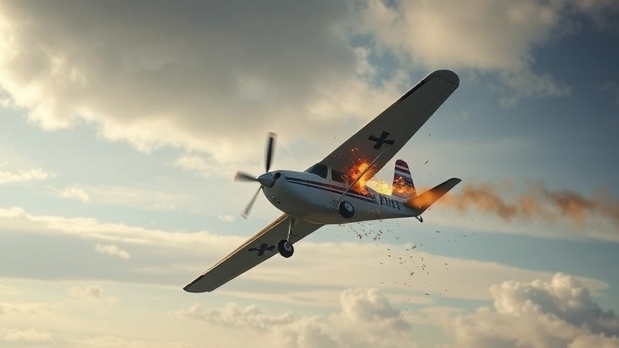 Small plane crash highlighting community response and aviation safety in aircraft accident investigation.