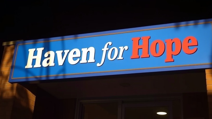 Haven for Hope sign in vivid colors, showcasing San Antonio community shelters.