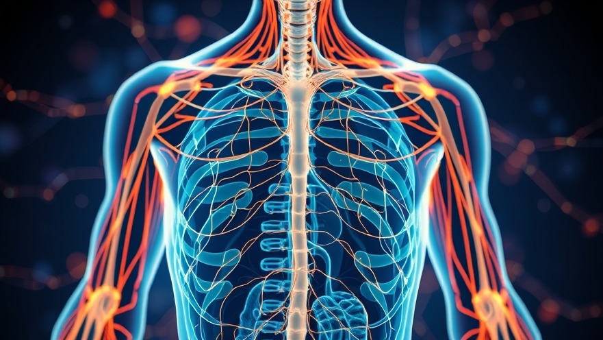 Conceptual image of nerves representing mental health awareness for seniors.