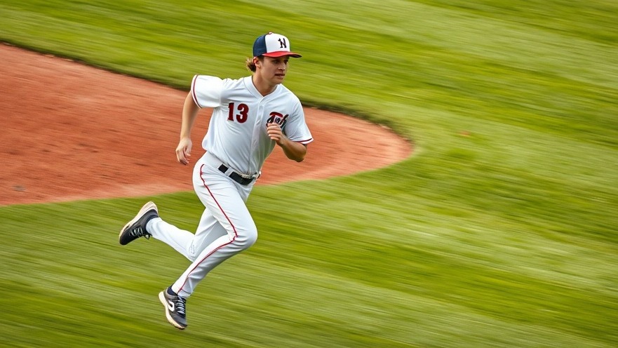Young baseball player in white uniform captures MLB power rankings and debut excitement.