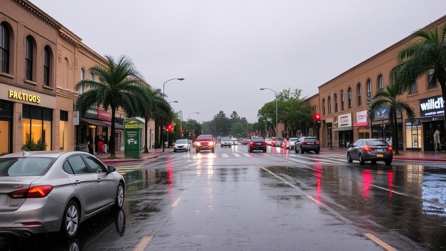 Rainy day in San Antonio highlighting local weather updates and community events.