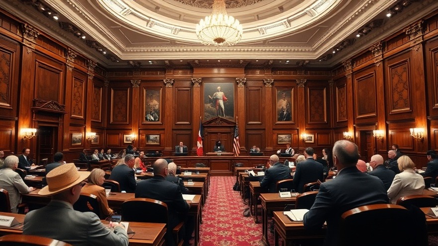 Texas Senate chamber discussing disaster preparedness and emergency response.