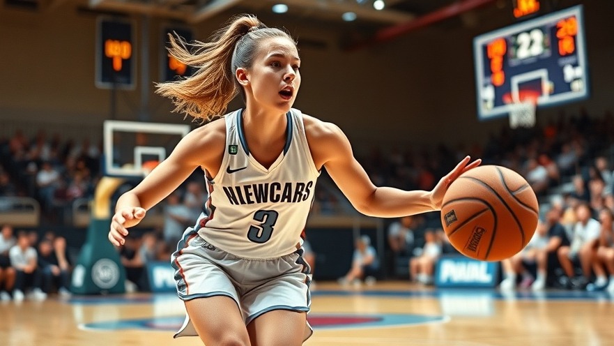 Dynamic WNBA player showcasing focus and skill during a game.