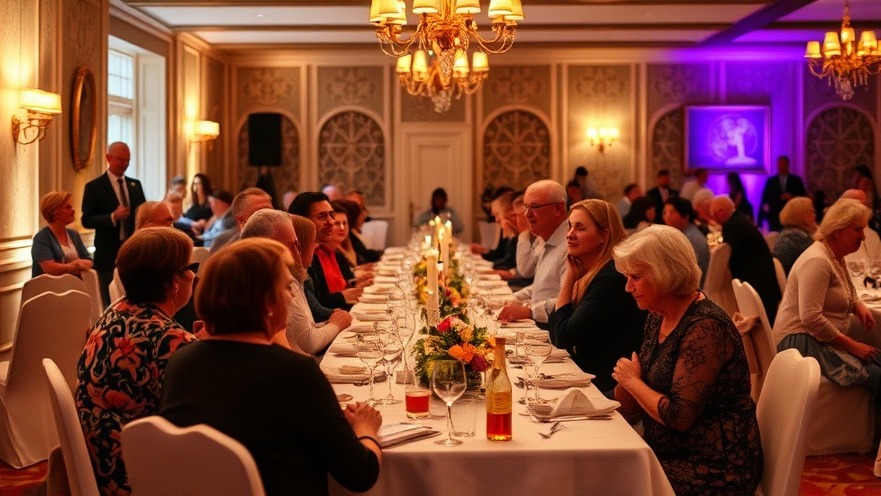 People enjoying a charity dinner at a Dallas food festival.