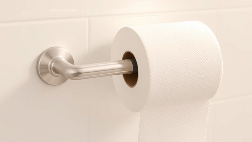 Roll of toilet paper on a holder in a home setting, promoting health and wellness.
