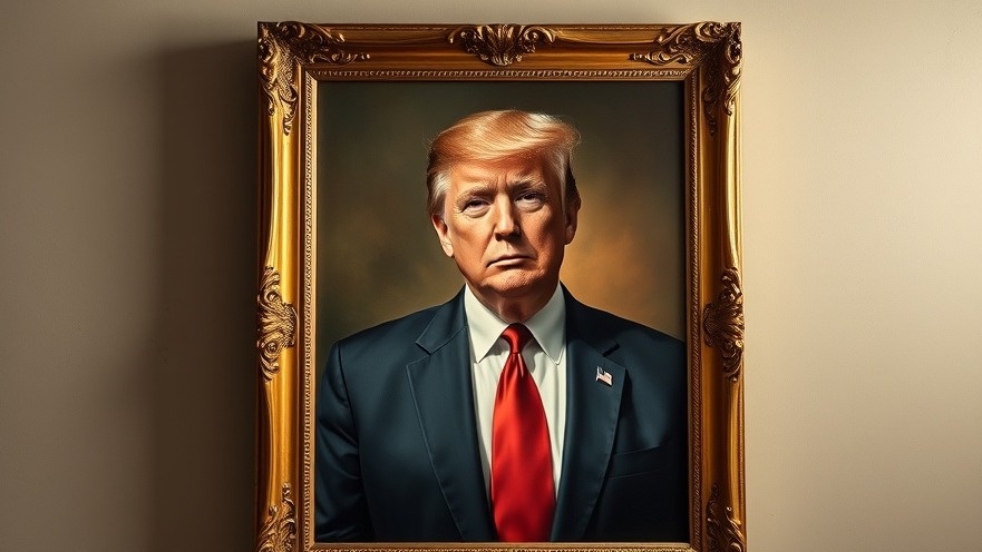 Trump's legacy in art: a lifelike oil painting of political representation.