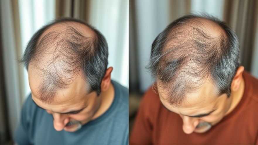 Middle-aged man's hair transformation showcasing regrowth post micro needling for hair growth.