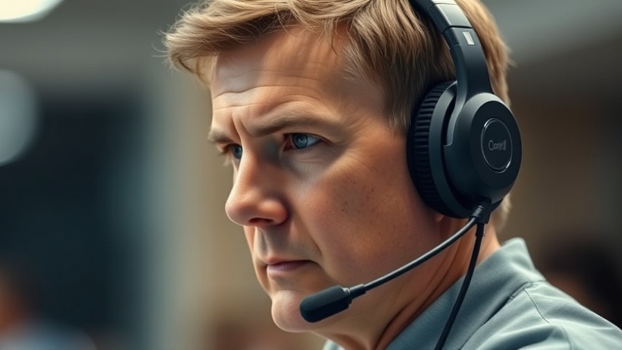 Focused coach with headset exemplifying emotional intelligence in coaching.