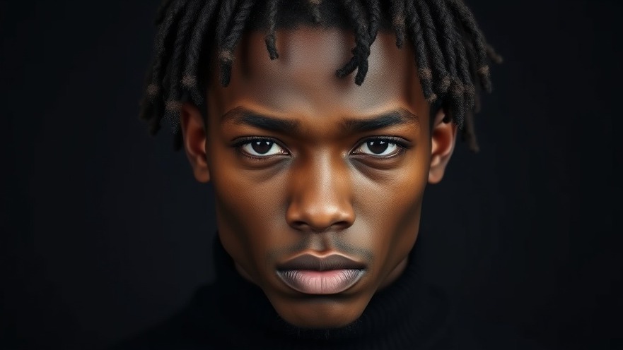 Close-up of a young black man in a turtleneck, reflecting NFL Draft's athlete branding.