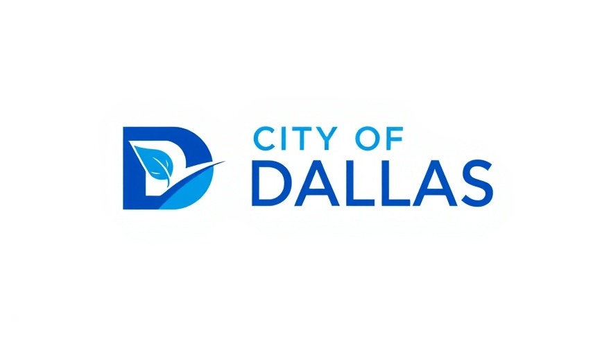 Stylized 'D' logo with leaf motif, symbolizing Dallas housing development.