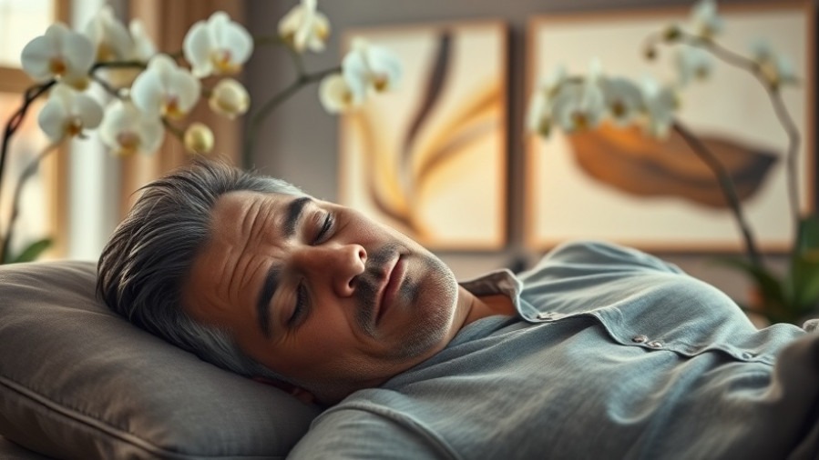 Middle-aged man sleeping peacefully, showcasing sleep hygiene tips for seniors.