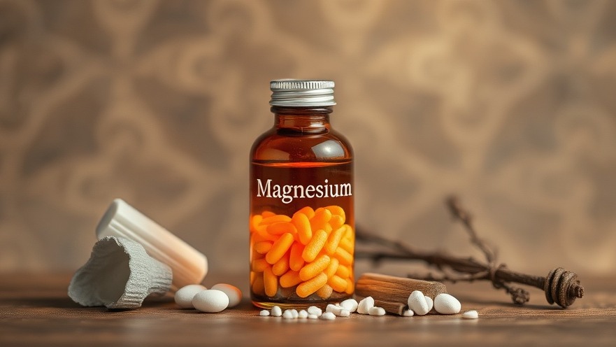 Bottle of magnesium highlighting magnesium health benefits and rich foods.