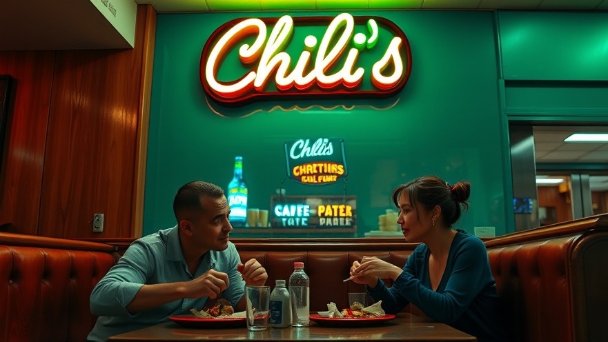 Couple enjoying a meal at Chili's, embodying the vibrant Austin lifestyle.