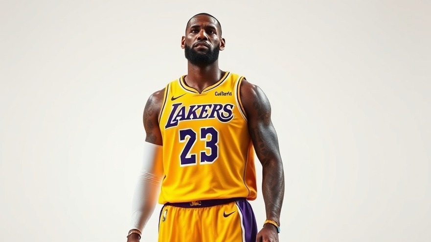 LeBron James in Lakers uniform during NBA playoffs, amidst trade rumors.