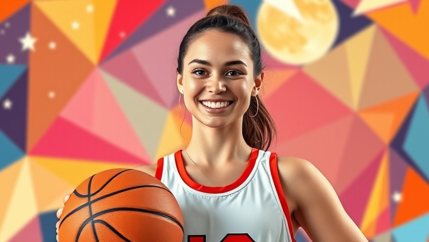 Confident young female athlete promoting optimal health and wellness with a basketball.