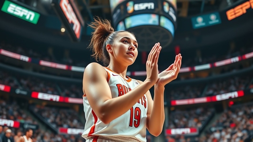 Excited WNBA player clapping in vibrant NBA playoffs atmosphere, highlighting sports competitiveness.