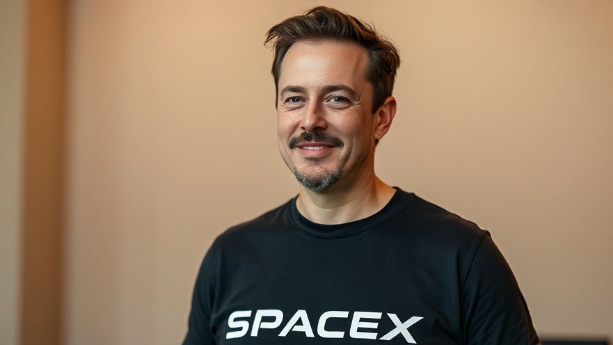 Elon Musk in a SpaceX t-shirt, reflecting America's political landscape amidst discontent.