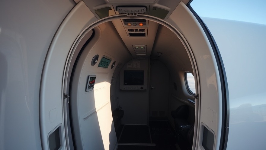 Inside view of Southwest Airlines cockpit door highlighting aviation safety features.