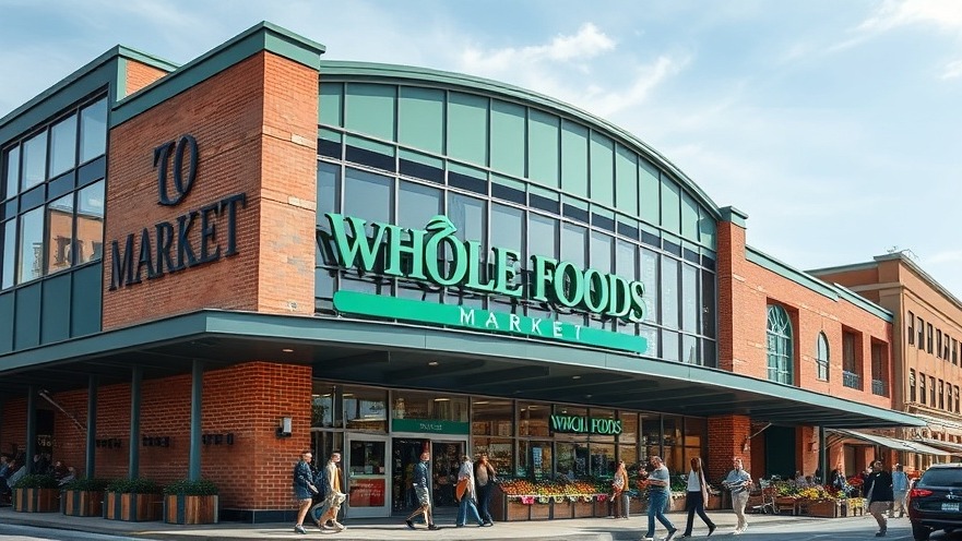 Sleek Whole Foods Market facade, a grocery store opening in Frisco, highlighting local food options.