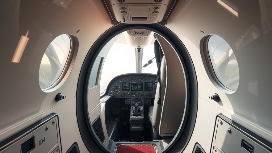 Inside view of airplane cockpit door highlighting aviation safety measures.