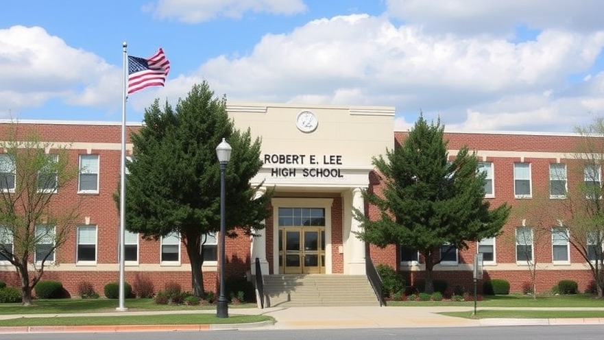 Robert E. Lee High School as part of Midland Texas news on historical legacy reexamination.